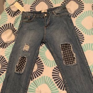 Blue blue jean boyfriend jeans never worn